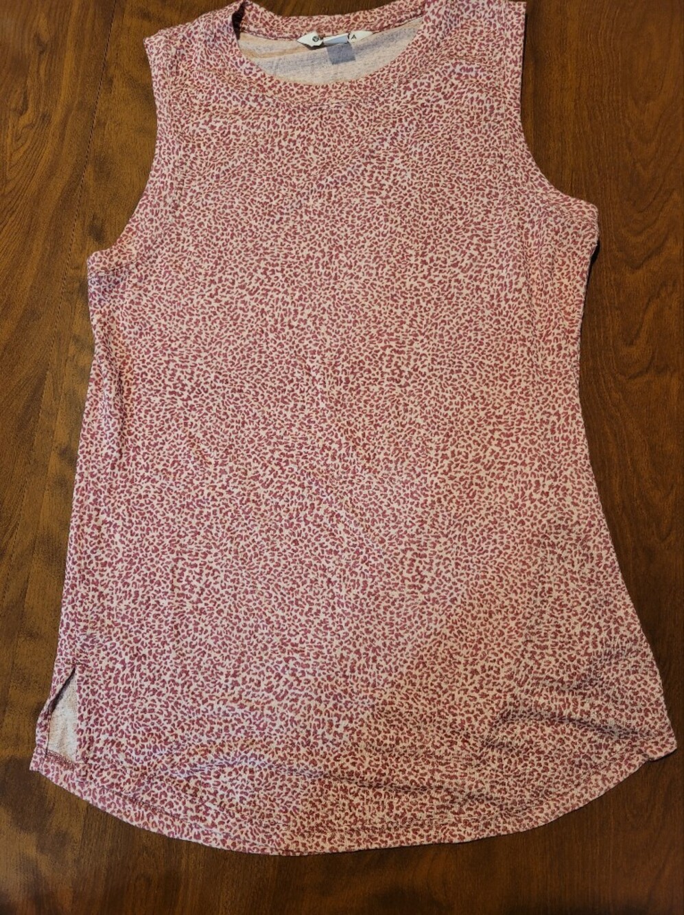 Athleta Pink Speckled Sleeveless Tank Top